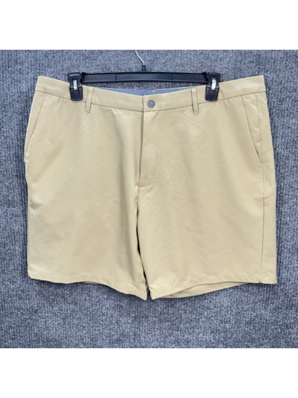 Bonobos Golf Shorts Men’s 40 Khaki Tan Performance Link 7” Zip Pocket Preppy